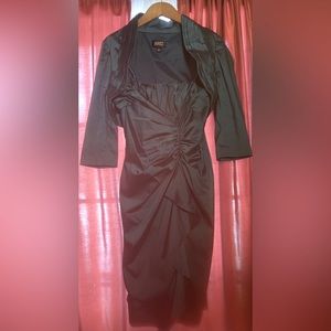 Turquoise Adrianna PAPELL Occasions cocktail/prom strap dress w/ jacket size 6